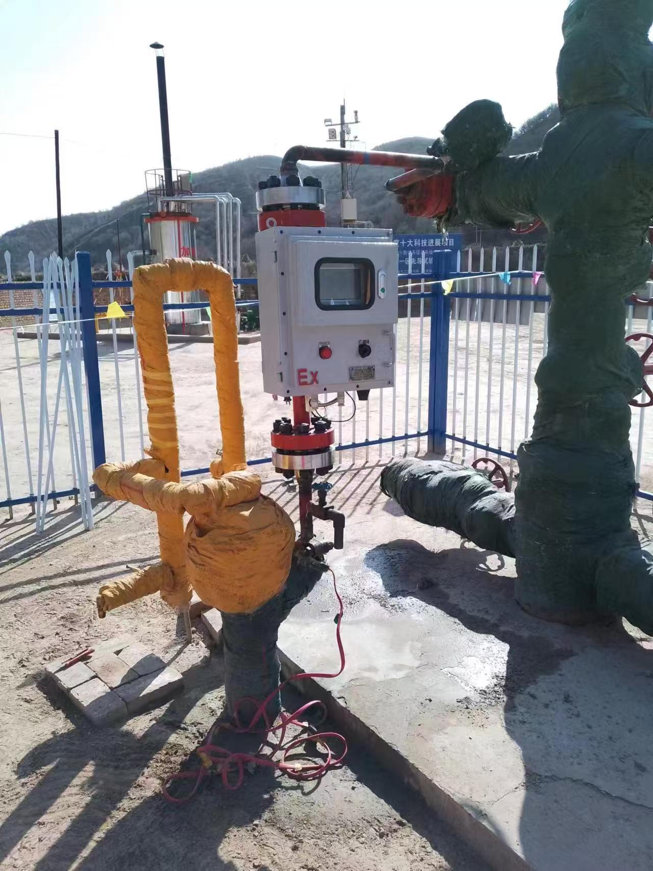 長(zhǎng)慶油田現(xiàn)場(chǎng)安裝微泡驅(qū)檢測(cè)裝置